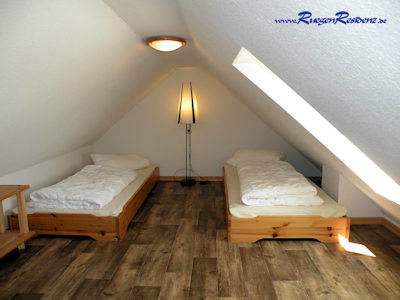 Das Dachgescho, zugnglich ber eine offene Treppe vom Schlaf-/Gstezimmer 3