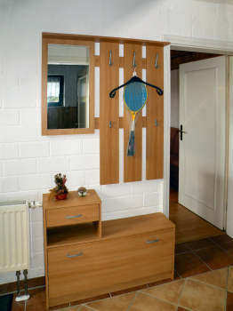 Die Garderobe im Flur