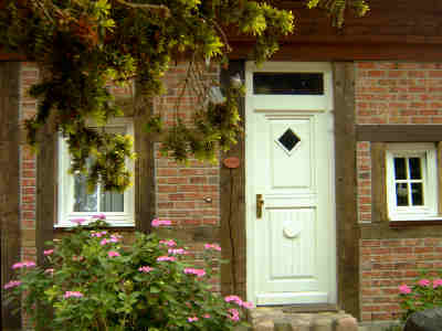 Eingang zur Ferienwohnung 2 im Gutshaus Losentitz