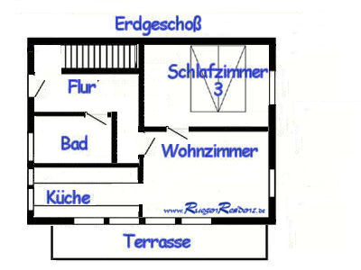 Grundri Ferienwohnung 1 (Copyright: Ferienhausvermittlung Rgenresidenz)