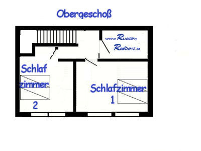 Grundri Obergescho Ferienwohnung Nr. 1 (Copyright: Ferienhausvermittlung Rgenresidenz)