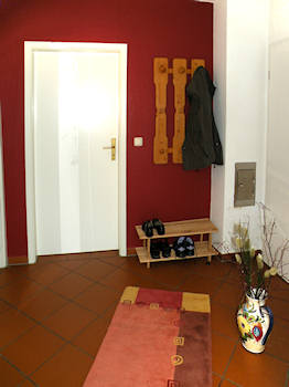 Blick in den Eingangsflur Haus 5 Ferienresidenz Losentitz auf Rgen