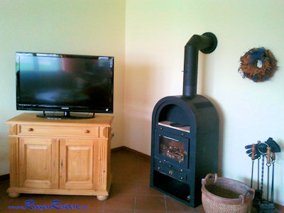 Kamin im Wohnzimmer / Erdgeschoß, hier z.B. Haus Nr.1
