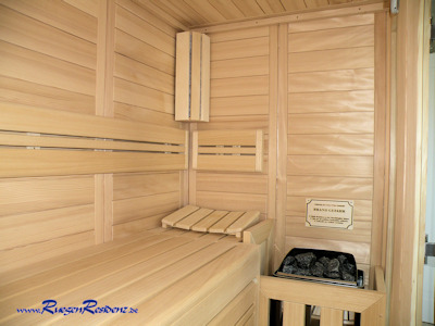 in der Sauna Ferienhaus Breege Rgen