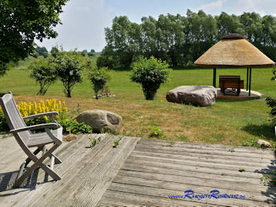 Blick von der Terrasse Ferienhaus Silmenitz / Rgen