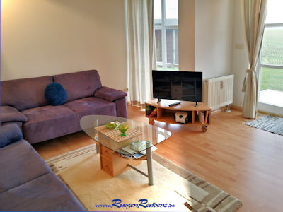 Wohnzimmer FeWo 2b Zudar / Rgen