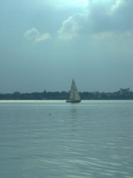 Blick ber den Strelasund zum Festland